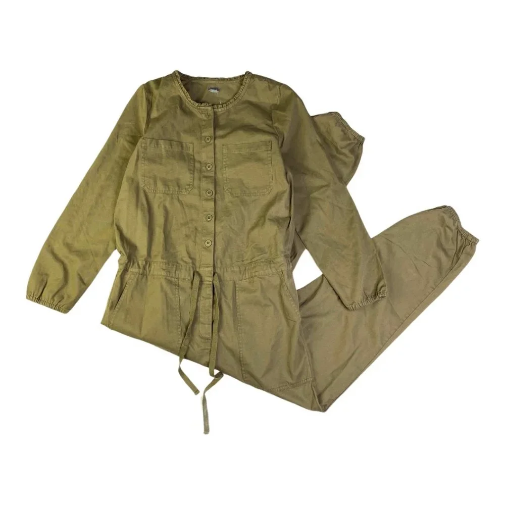 Aerie Olive Softest Utility One Piece Jumpsuit NEW - Picture 2 of 5